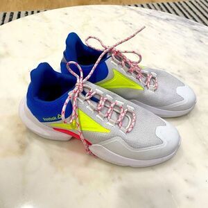 Reebok 3D Ultralite Neon & White Sneakers Tennis Shoes sz 9